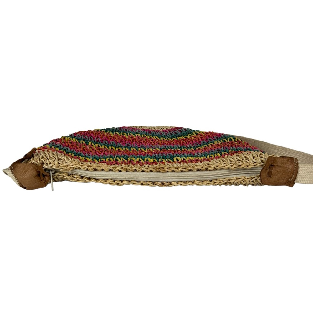 Vintage Rainbow Woven Straw Hobo Bag - Picture 8 of 11